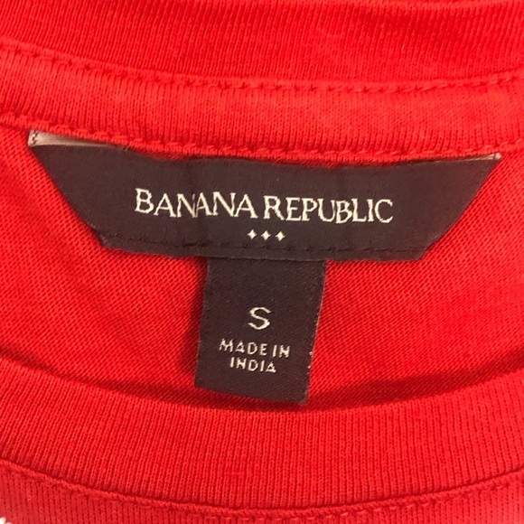 Banana Republic red embellished sleeveless scoop neck shell tank blouse S - Picture 3 of 8